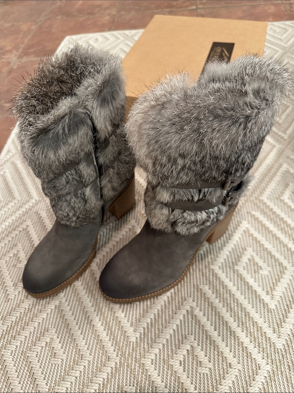 Overland Elsa Rabbit Fur And Suede Boots — image 5 of 7